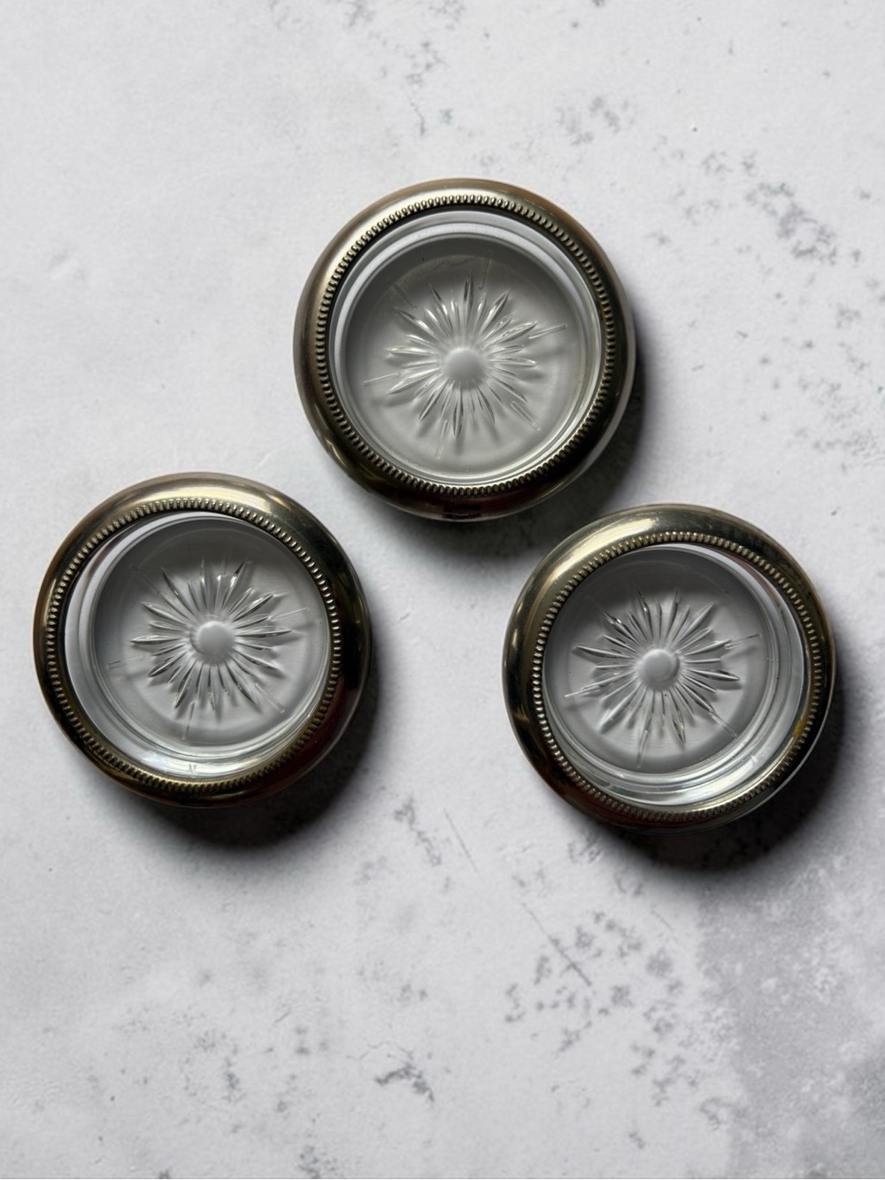 🫶🏻 Leonards Vintage Signed Silver Plated Ashtrays (3)